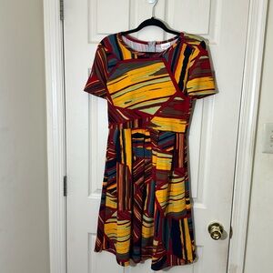 LULAROE Amelia Women’s Dress Size Medium Geometric Pattern